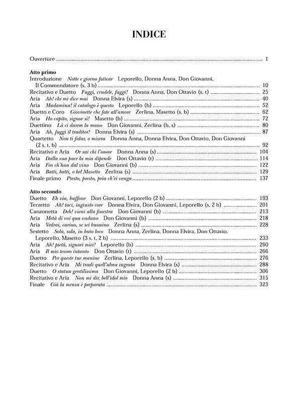Don Giovanni Vocal Score - Vocal Score - árie pro zpěv a klavír